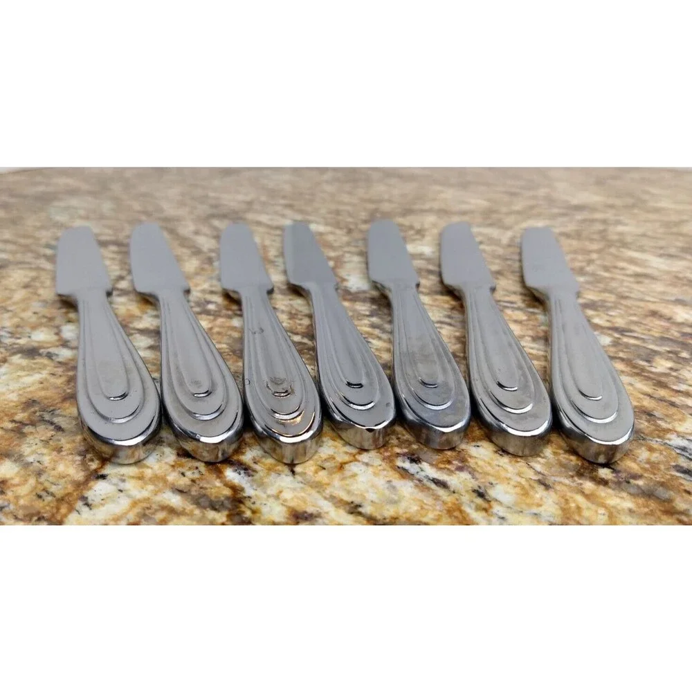 7 Reed & Barton Select ANSE ROYALE DINNER KNIVES 18/10 Korea‎ Stainless Flatware